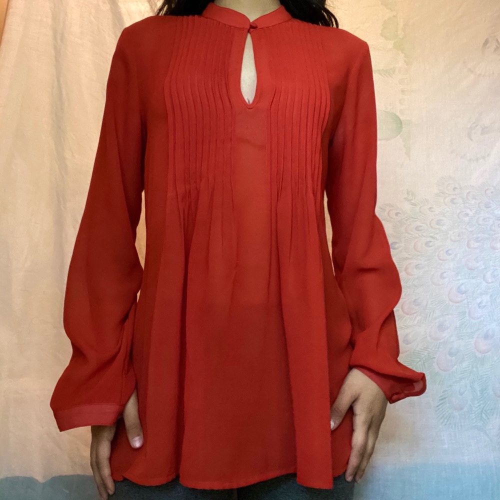 Orange blouse